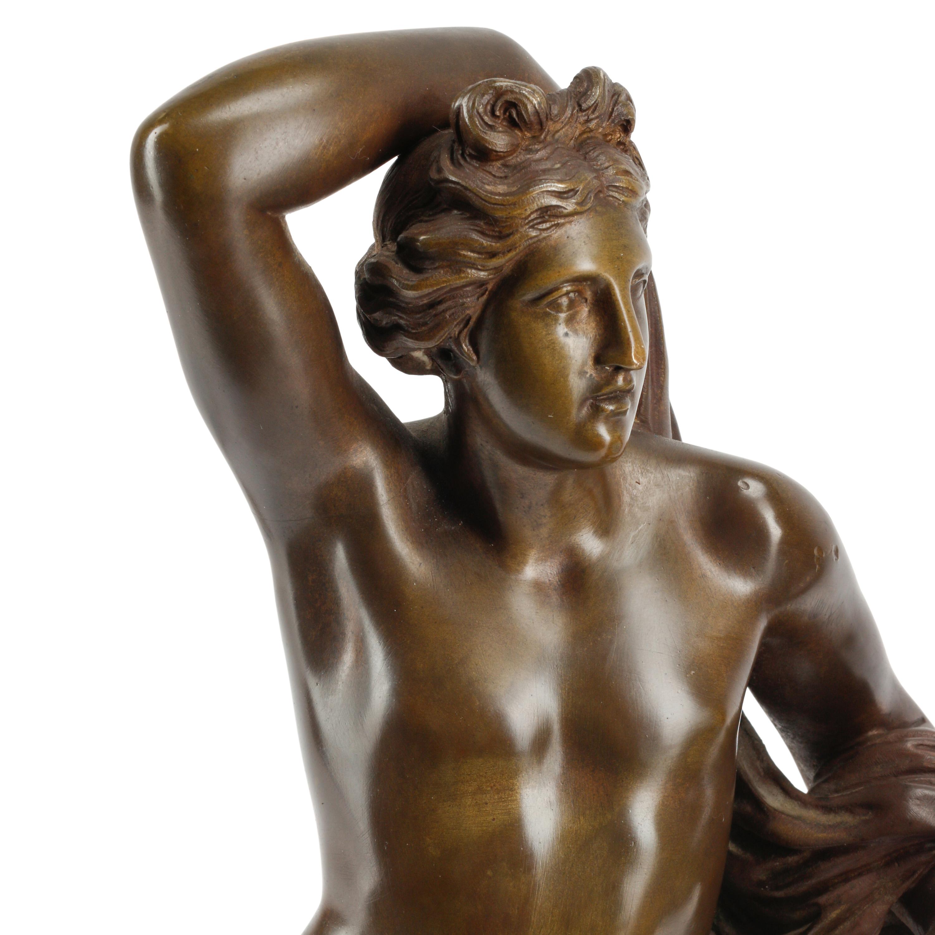 A Pair of French Bronze Figures of Apollo and Venus