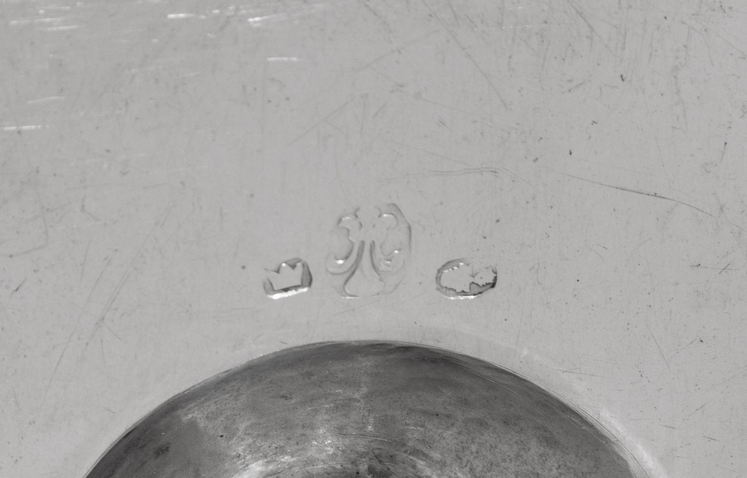 A French Silver Sauce Boat on Fixed Stand