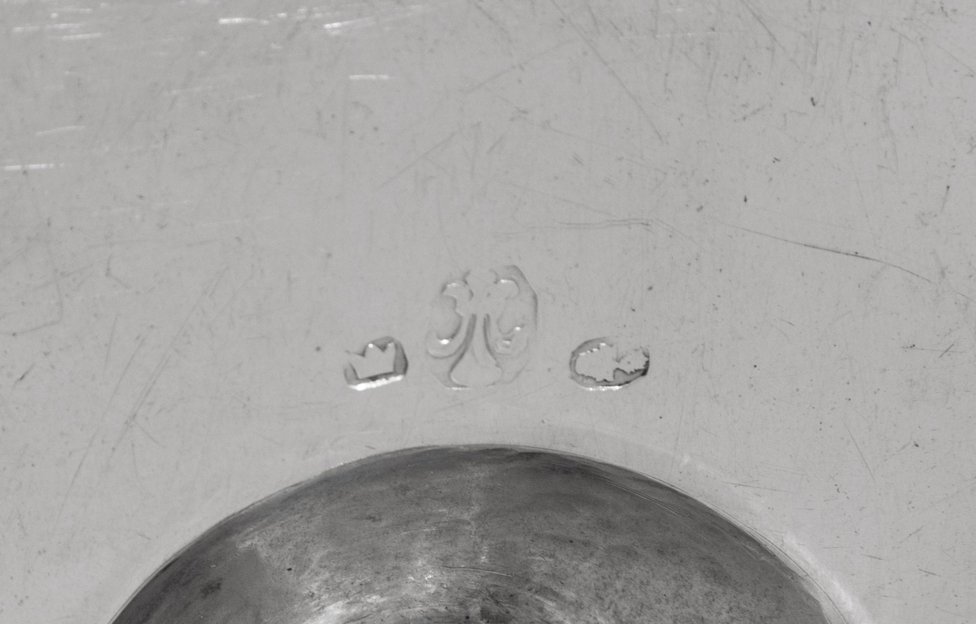A French Silver Sauce Boat on Fixed Stand