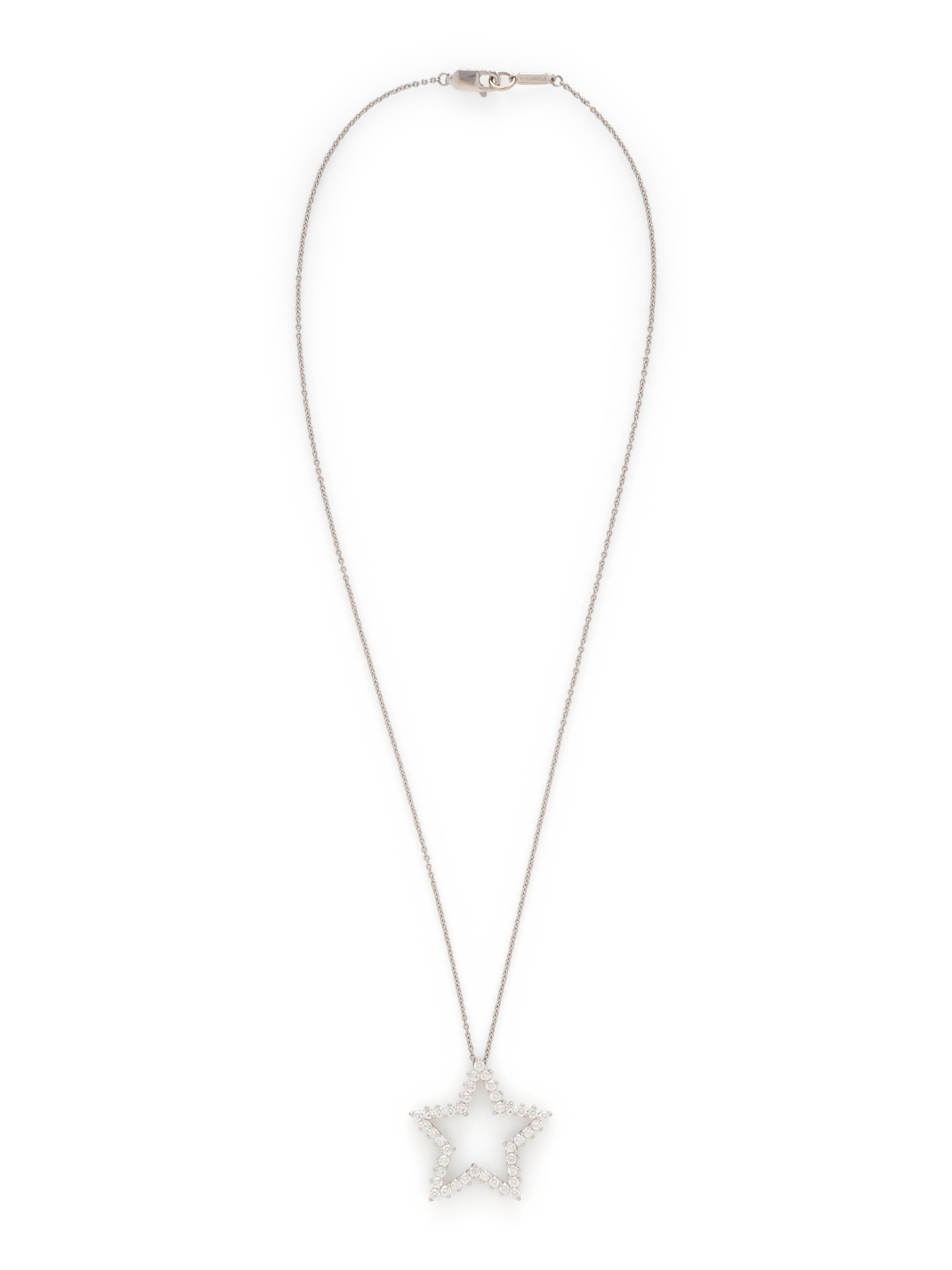 TIFFANY & CO., PLATINUM AND DIAMOND STAR NECKLACE