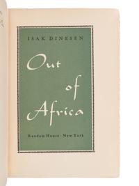 DINESEN, Isak [Karen Blixen] (1885-1962). Out of Africa. New York: Random House, 1938.