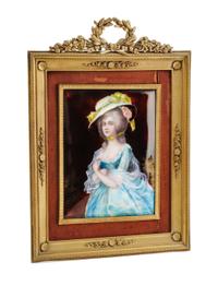A French Enameled Plaque Plaque: height 6 3/8 x width 4 3/4 inches. — 19TH CENTURY