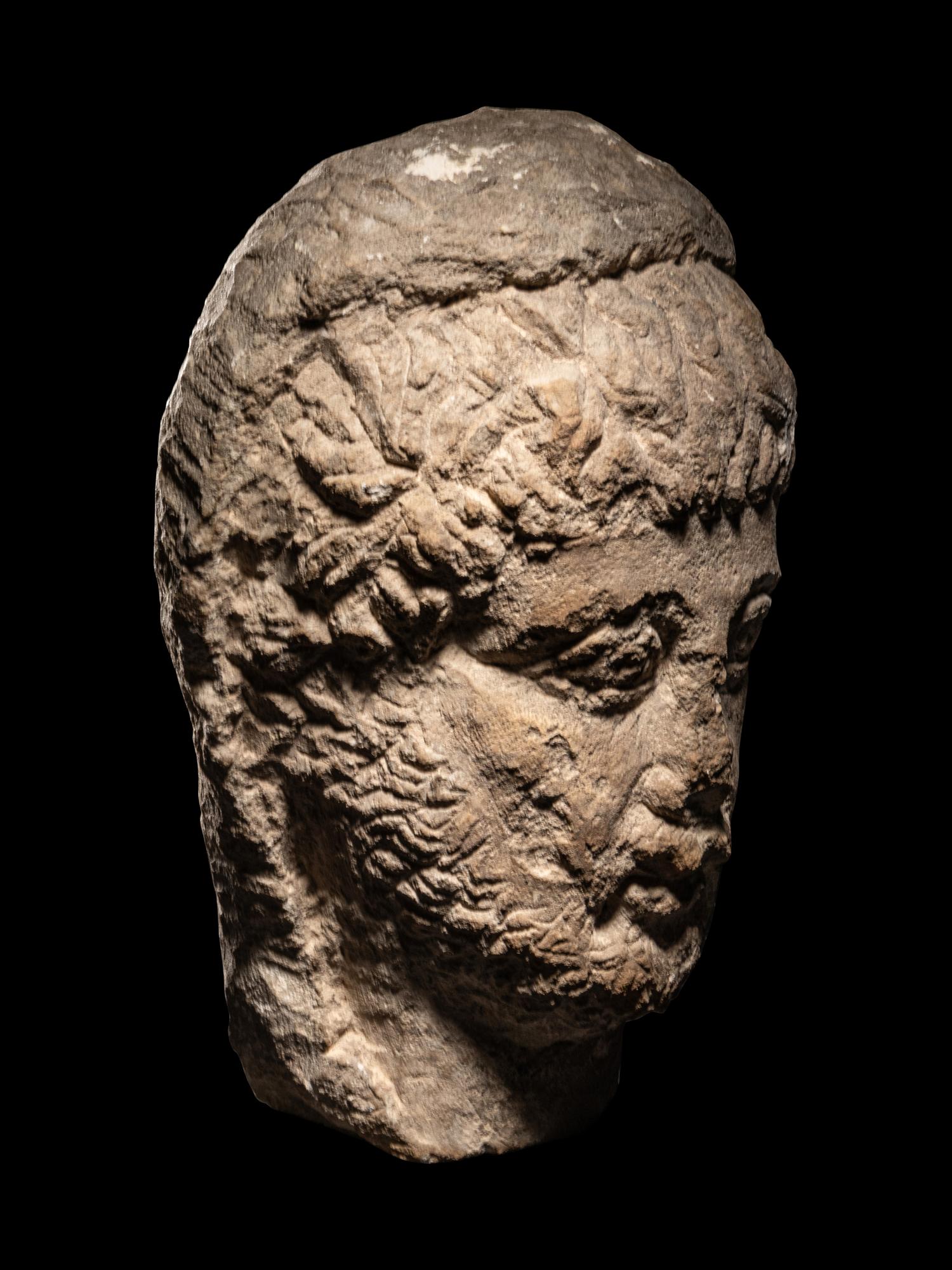 A Palmyrene Portrait Head of a Man