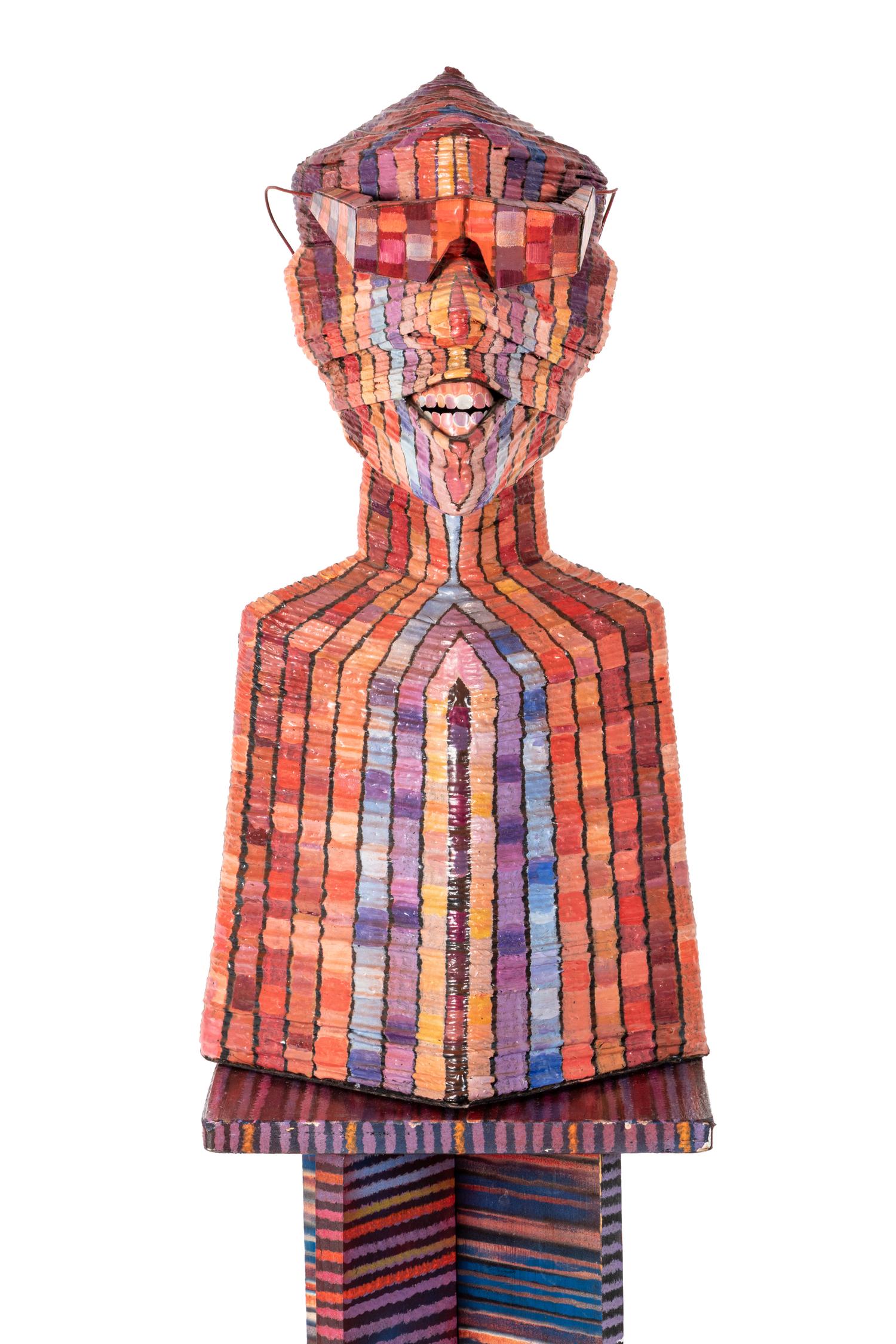 Untitled (Rainbow Window Pane Man in Kaleodescope Glasses)