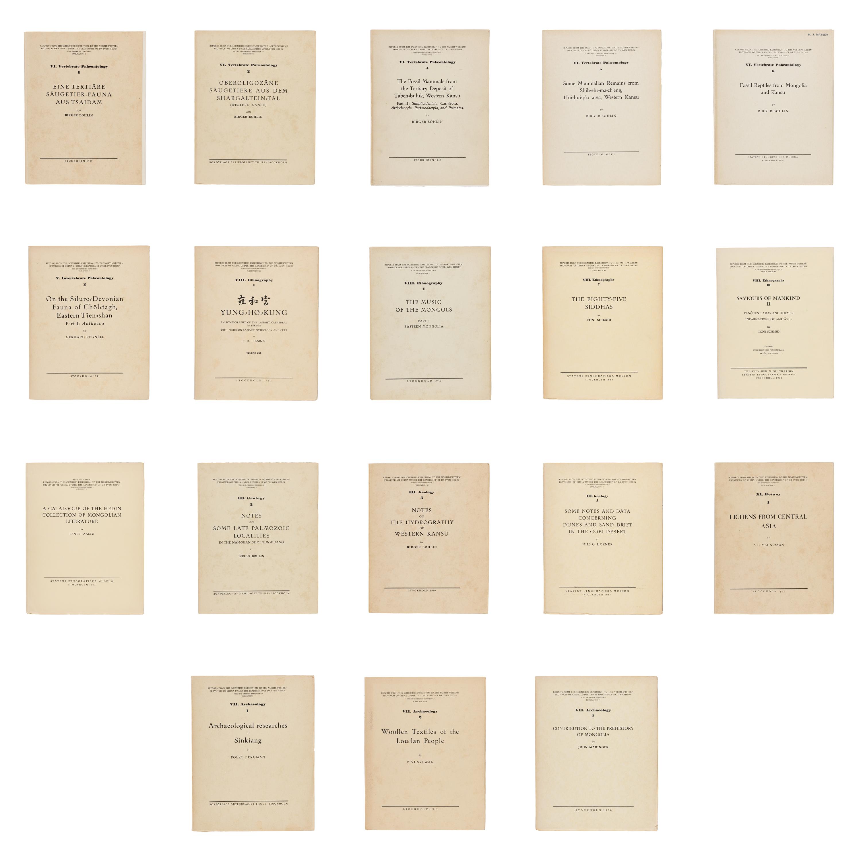[Travel & Exploration]. (Hedin, Sven). Reports from the Scientific Expedition to the North-Western Provinces of China Under the Leadership of Dr. Sven Hedin
