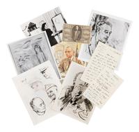 [KAUFMAN, Enit Zerner (1897-1961)] – An archive of material related to Enit Kaufman’s artistic career, including a group of ALSs from Anton Hanak to Kaufman, ALSs to her husband Edward ca 1944, files of carbon copies, exhibition announcements, official photographs of her paintings and portraits, photographs, press clippings, drafts of written works, costumes, and 27 books. Including a small group of notes and books inscribed by educator and reformer Dorothy Canfield Fisher.