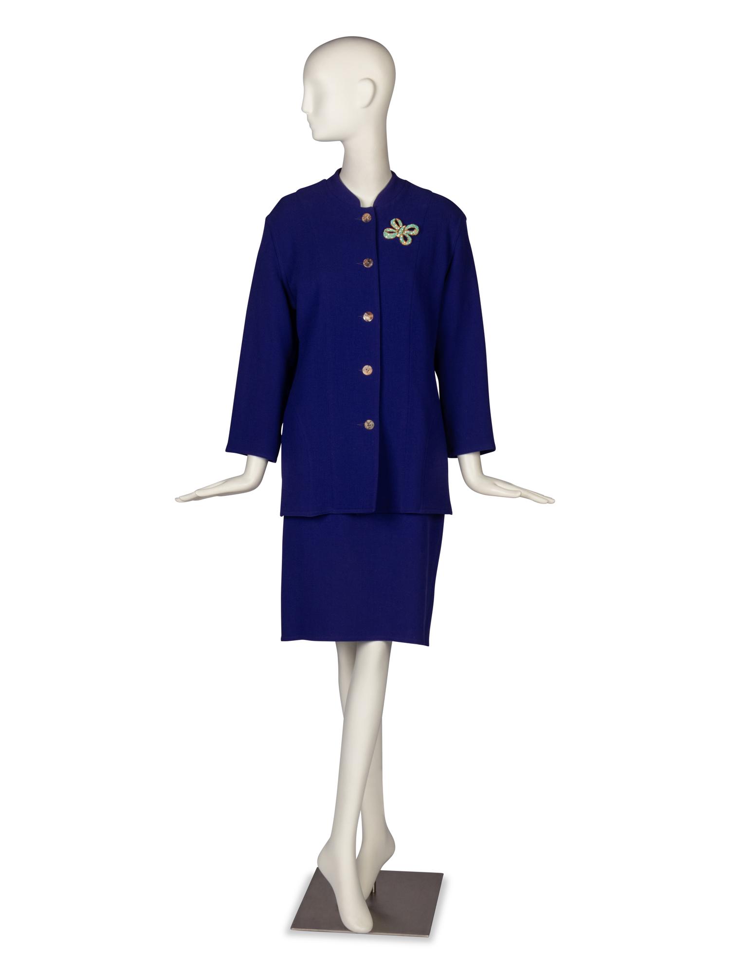 Tom and Linda Platt Two Piece Suit and Brooch