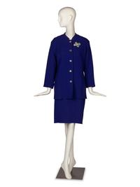 Tom and Linda Platt Two Piece Suit and Brooch