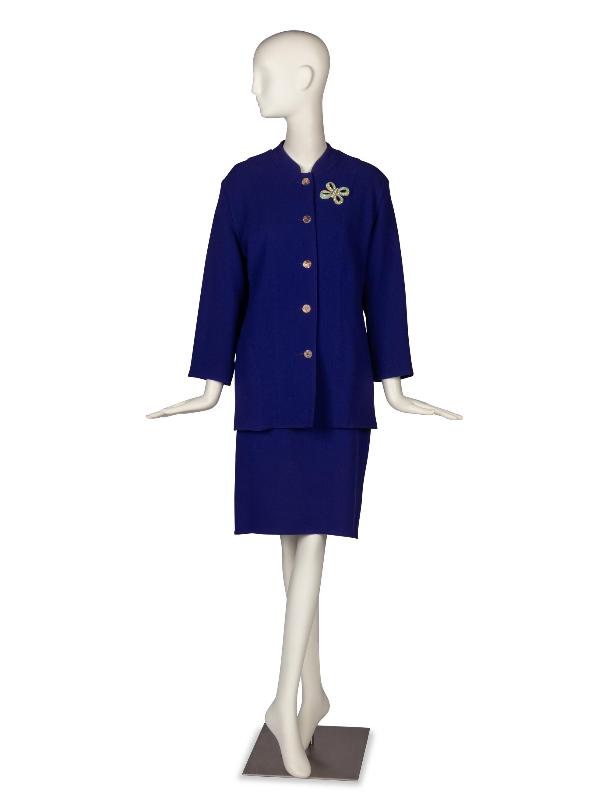 Tom and Linda Platt Two Piece Suit and Brooch