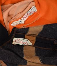 Three Roberta de Camerino Items: Two Printed Dresses and One Bag, Late 1960s