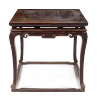 A Chinese Hardwood Square Table, Gongzhuo Height 33 1/4 x width 35 x depth 35 inches. — 19TH CENTURY