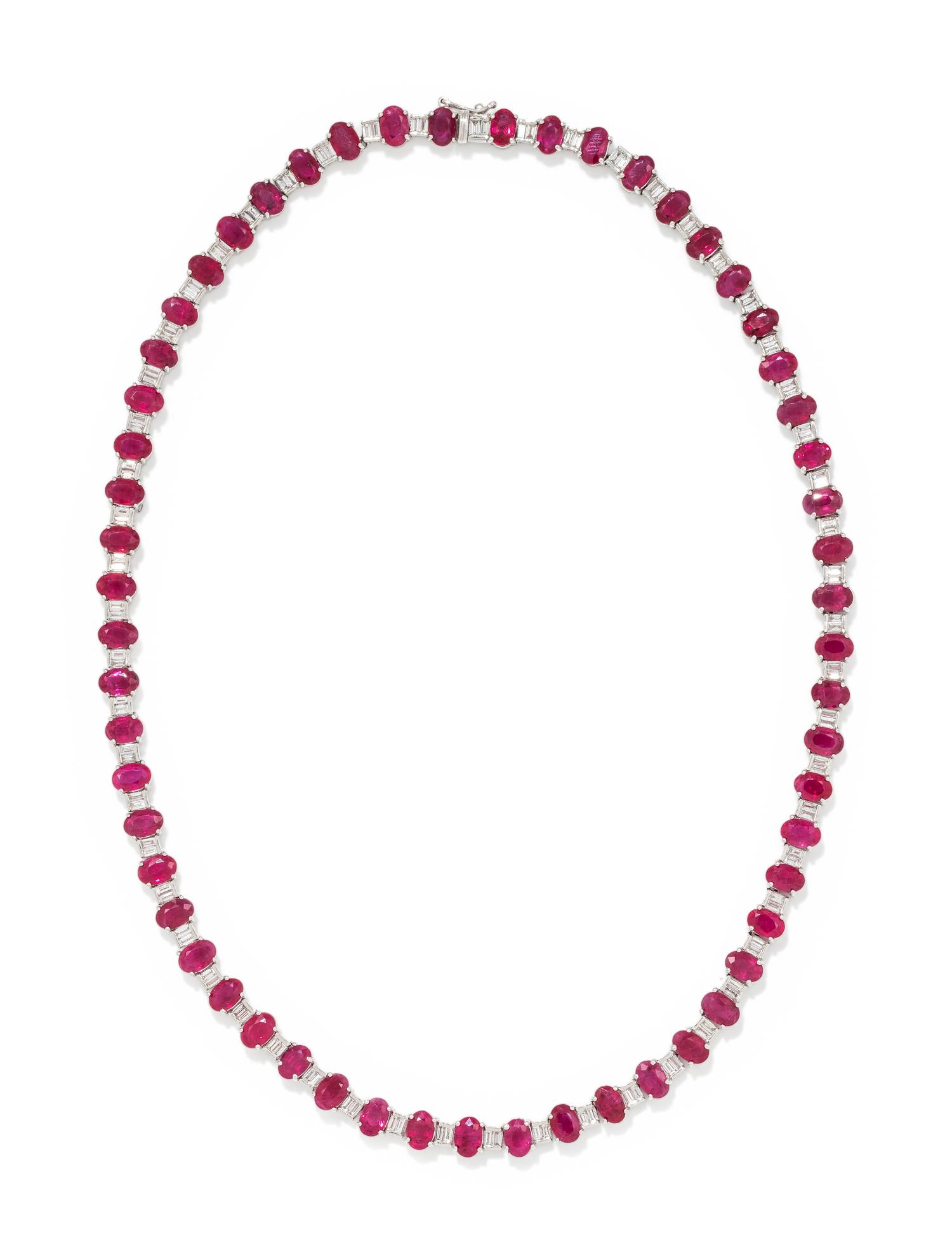 RUBY AND DIAMOND NECKLACE