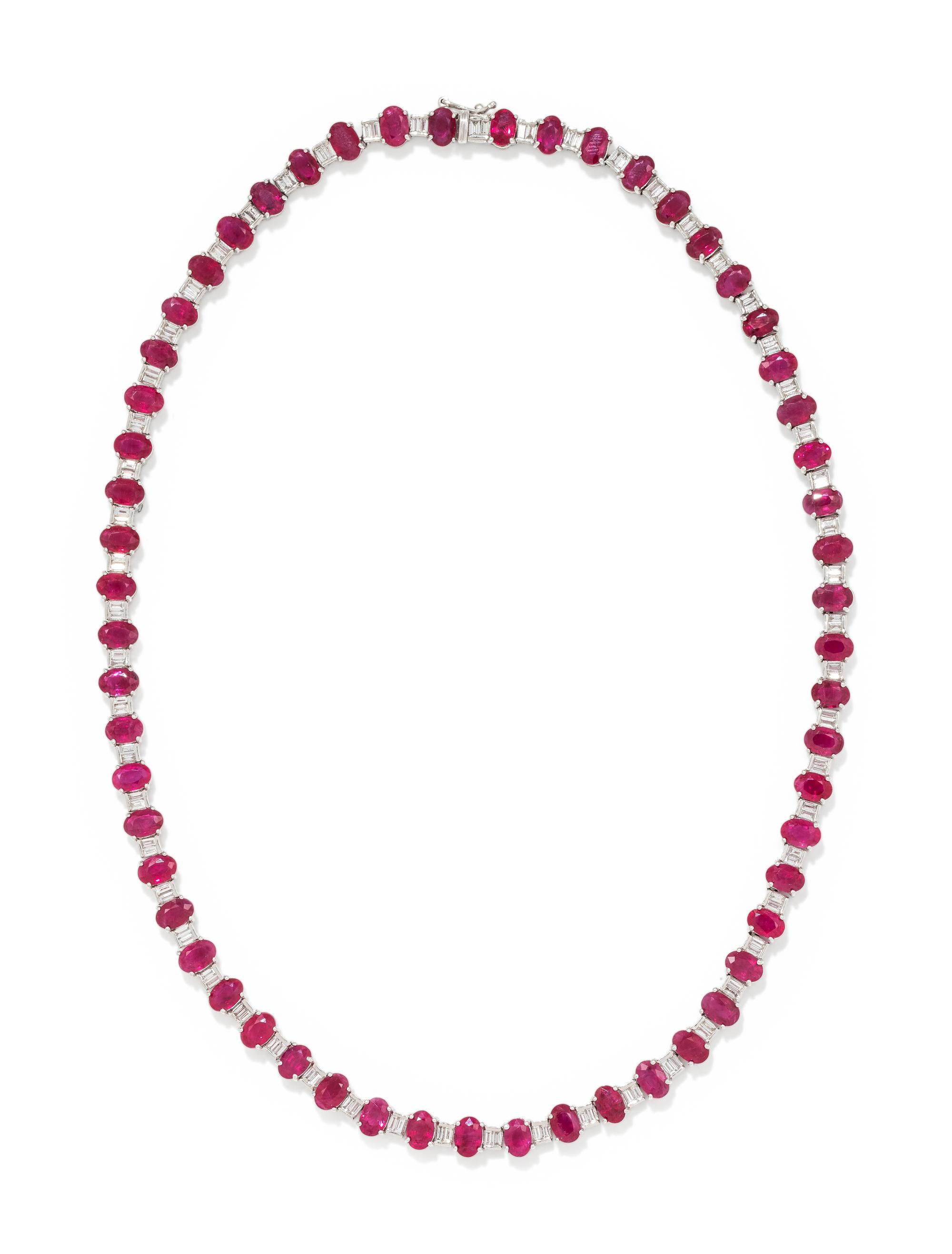 RUBY AND DIAMOND NECKLACE