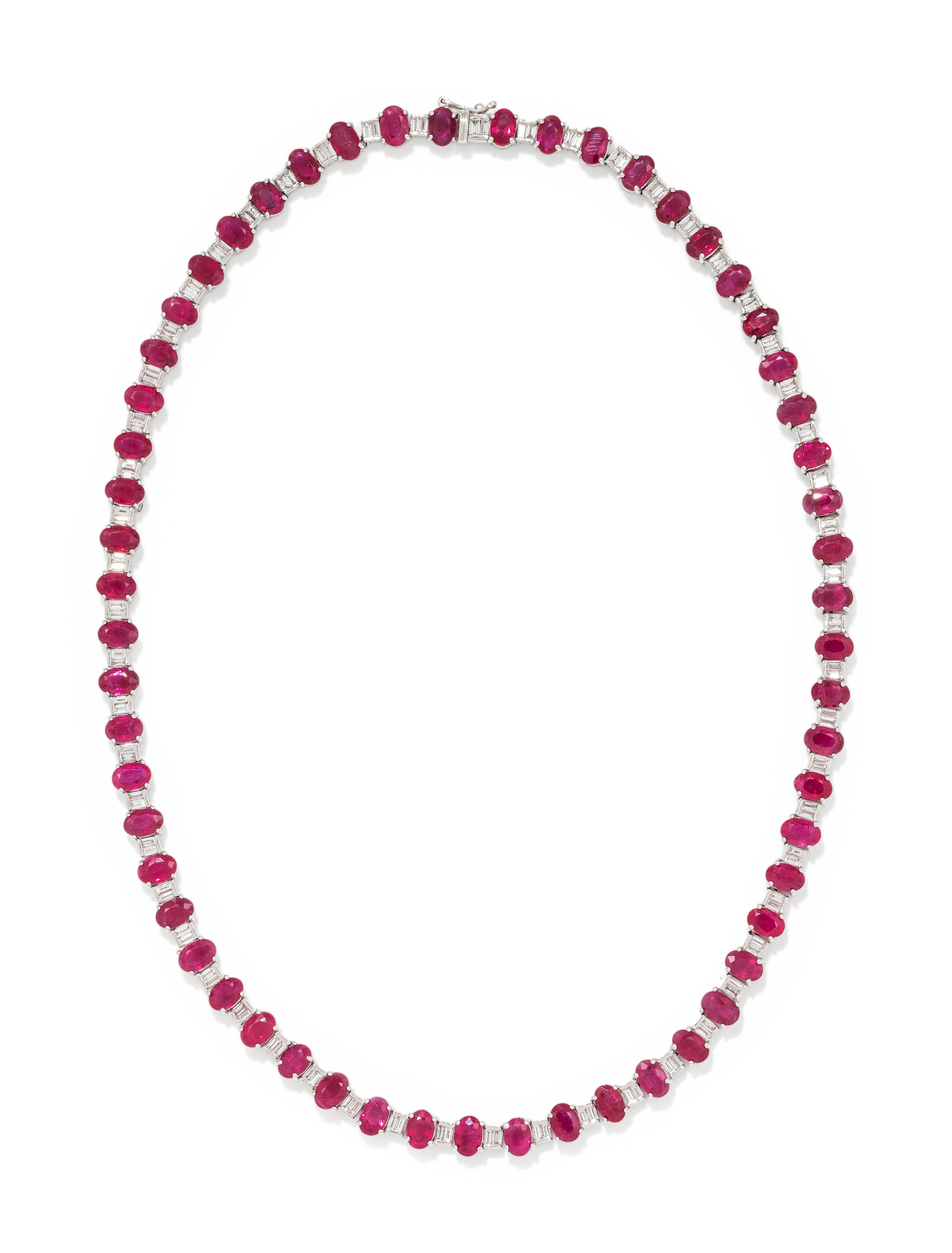 RUBY AND DIAMOND NECKLACE