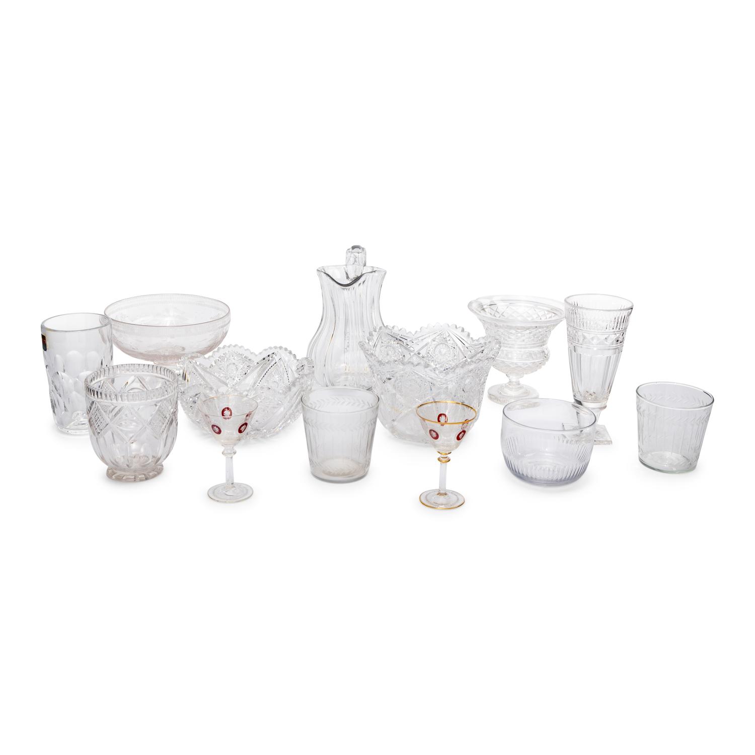 A Collection of Cut Glass Articles