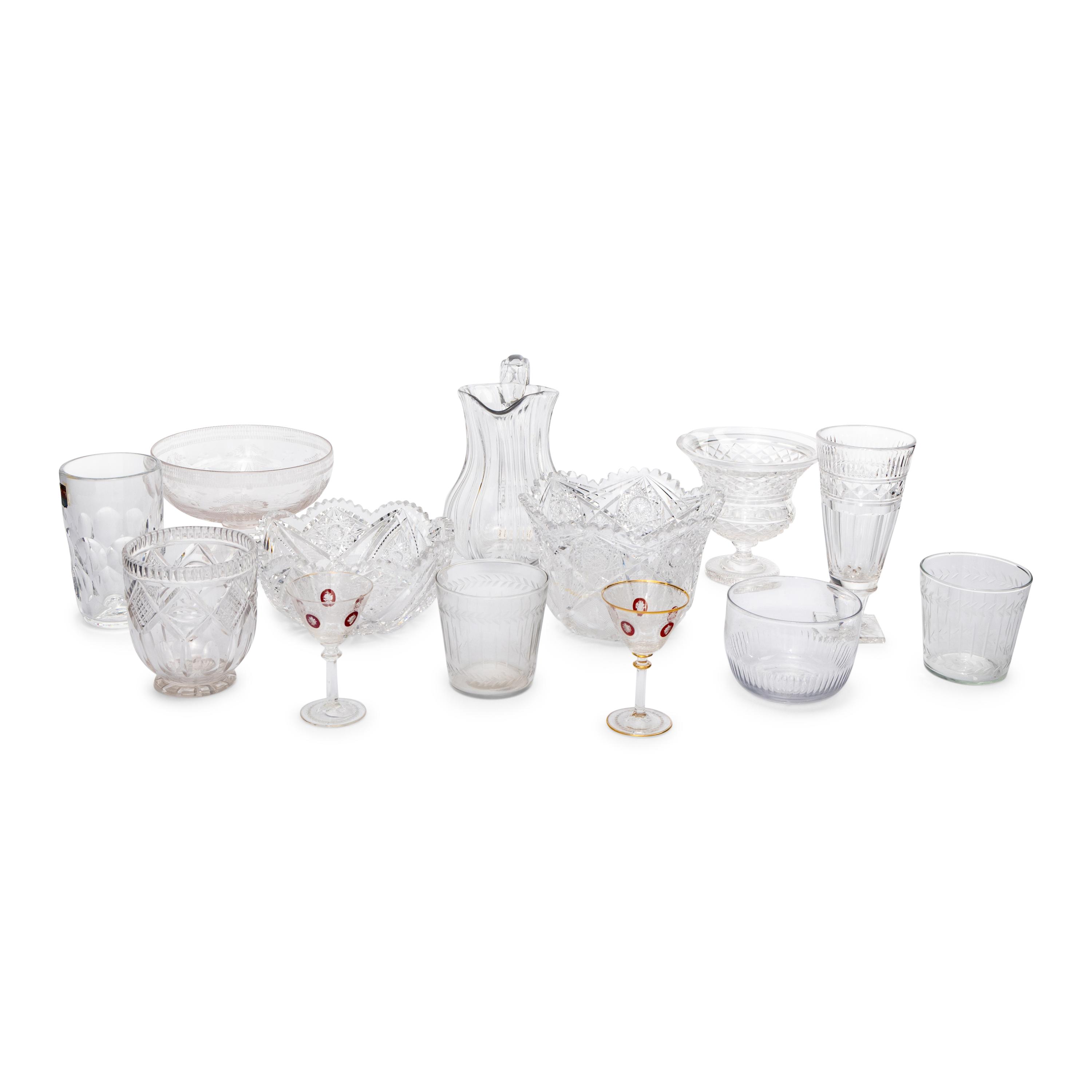 A Collection of Cut Glass Articles
