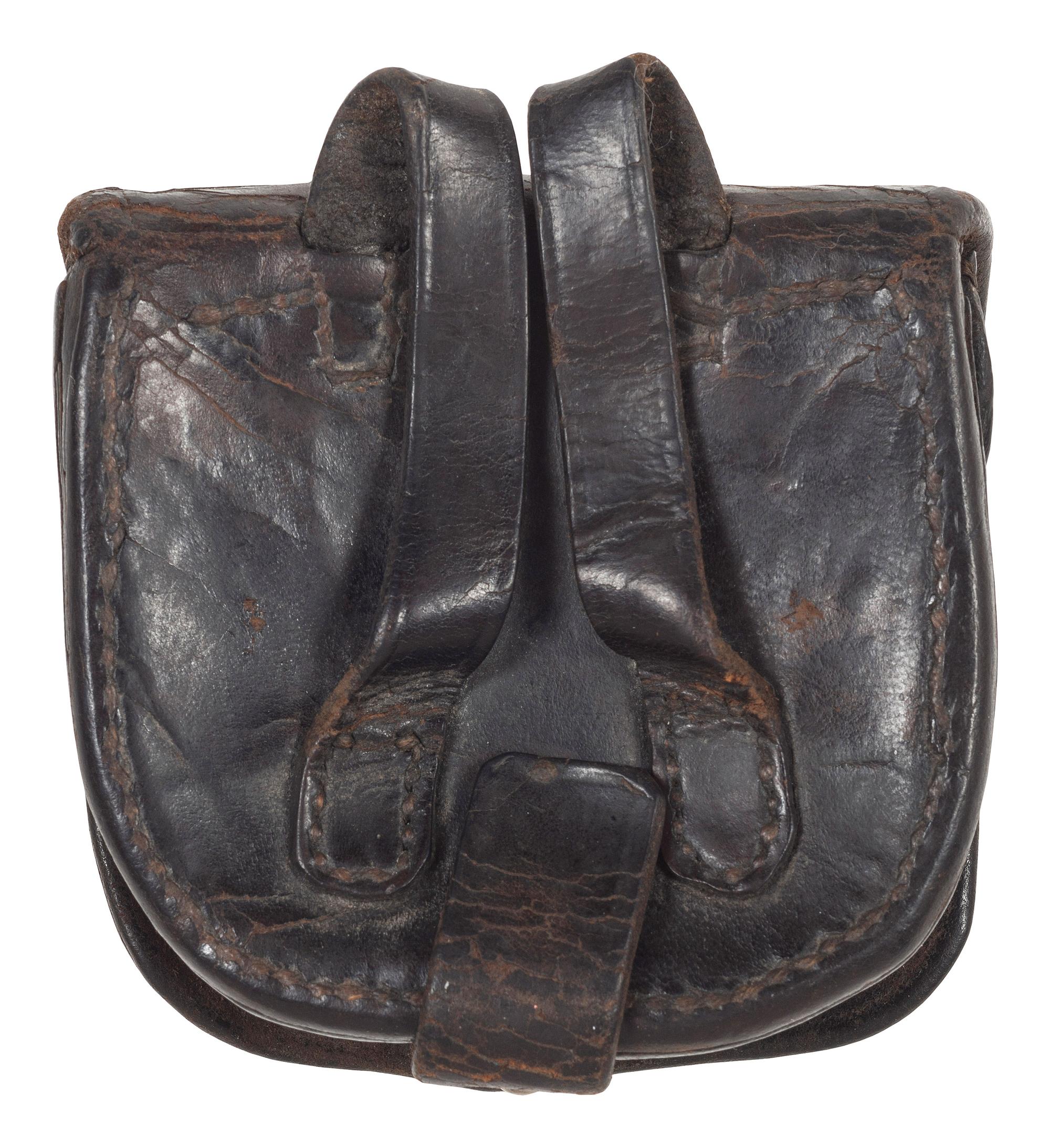 [CIVIL WAR]. Federal percussion cap pouch by J.B. Sickles, St. Louis, MO.