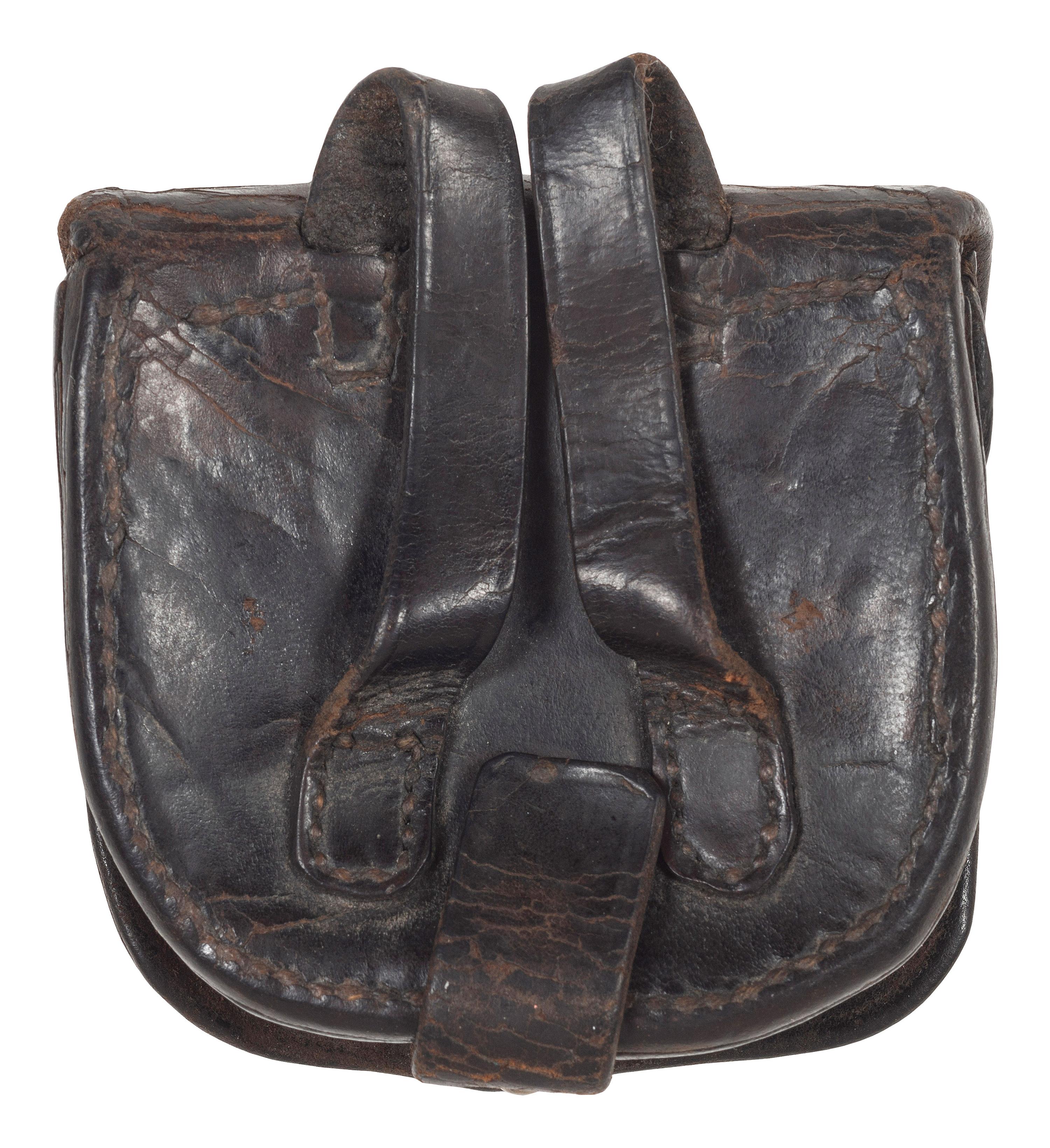 [CIVIL WAR]. Federal percussion cap pouch by J.B. Sickles, St. Louis, MO.