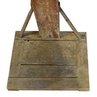 A Wood and Iron Stadiometer 19.5" W x 16" D x 90.5" H — Germany, Circa 1900