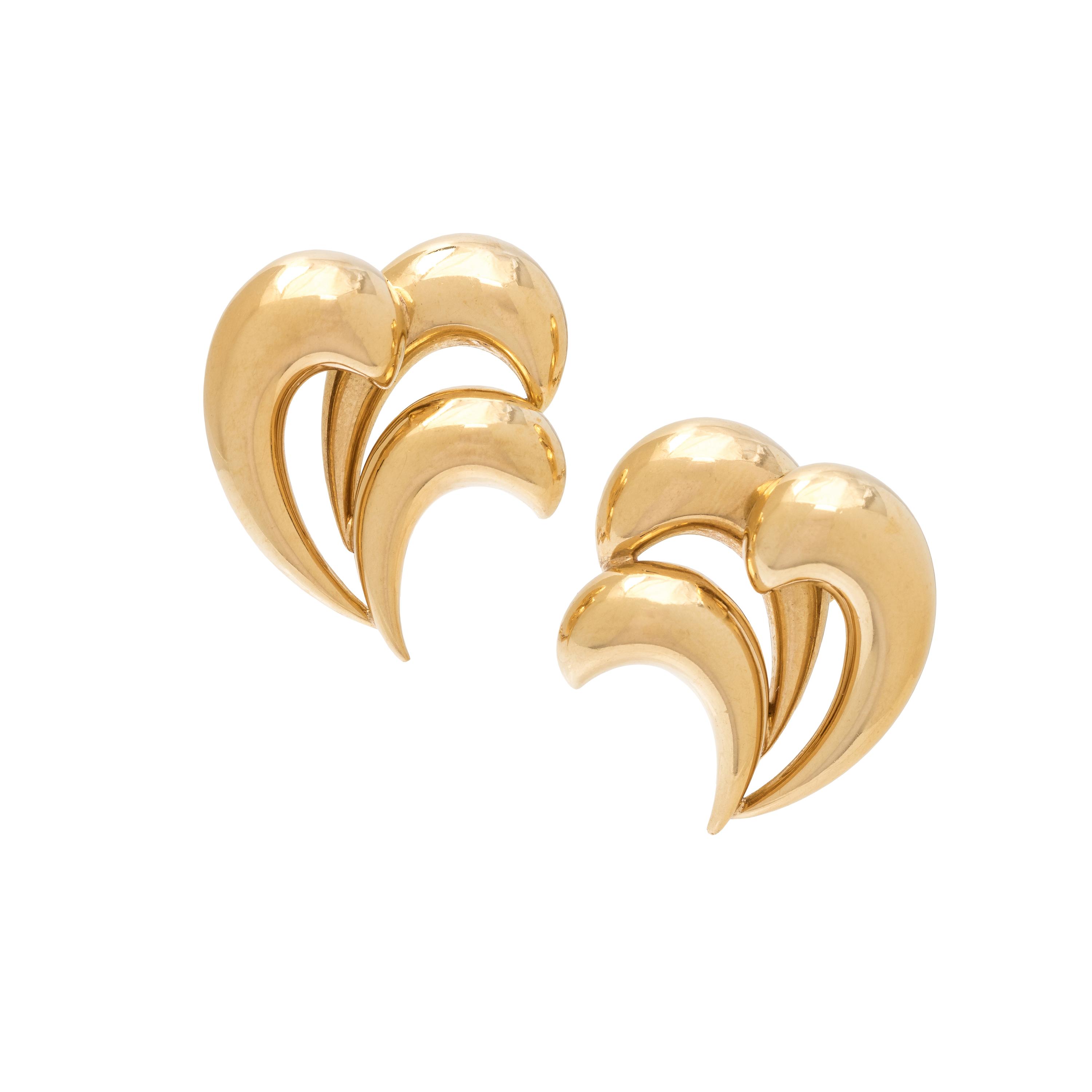 YELLOW GOLD EARCLIPS