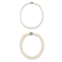 TWO CULTURED PEARL NECKLACES