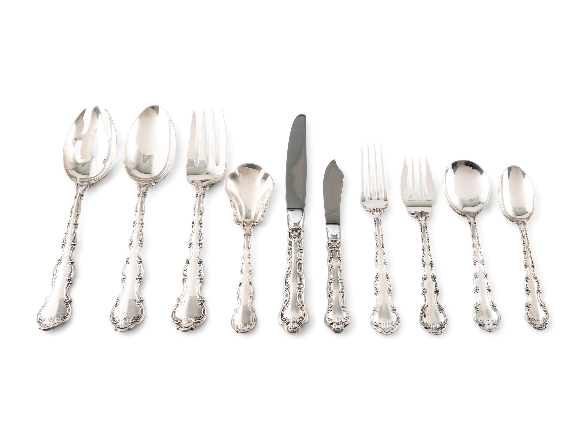 An American Silver Flatware Service