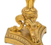 A Pair of Louis XVI Style Gilt Bronze Six-Light Candelabra