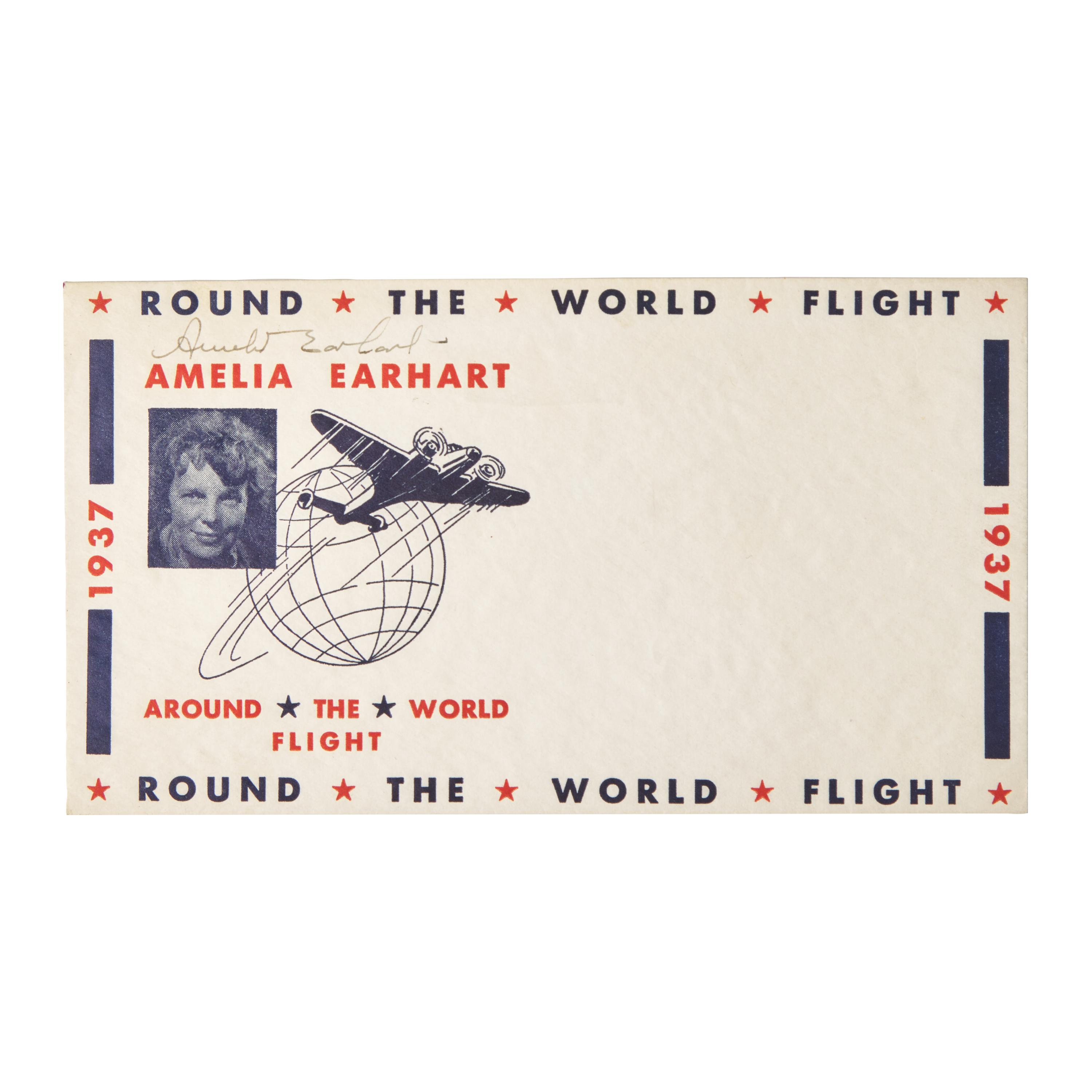 [Aviation] Earhart, Amelia. Rare Signed Cover From Her Ill-Fated Round-the-World Flight
