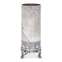 An Aesthetic Movement Japanesque Sterling Silver Bud Vase