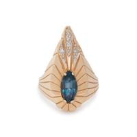 ERTÉ, YELLOW GOLD, BLUE TOPAZ AND DIAMOND LIMITED EDITION 'PEACOCK' RING