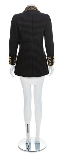 Atelier Versace Couture Coat with Studded Collar and Cuffs, A/W 1991