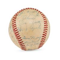 A 1956 Cleveland Indians Team Signed Autograph Baseball (PSA Letter of Authenticity),