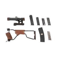 Lot of Assorted WWII-era Accessories Including: Mosin Scope, Walther Magazines, M1 Paratrooper Stock