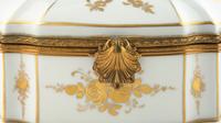 A Sèvres Gilt-Decorated White Porcelain Box