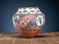 Zia Polychrome Trios Pottery Jar