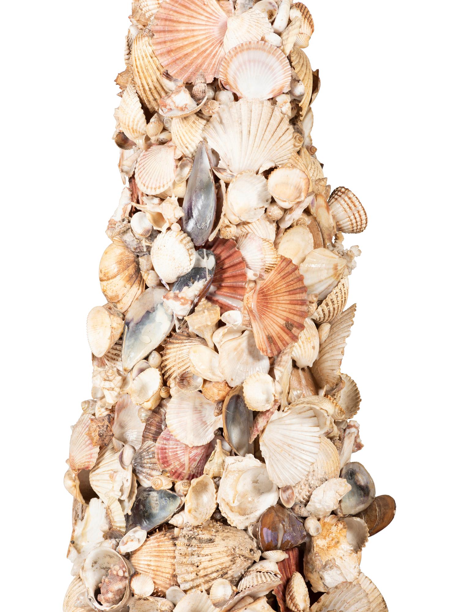 A Pair of Shell-Encrusted Urns