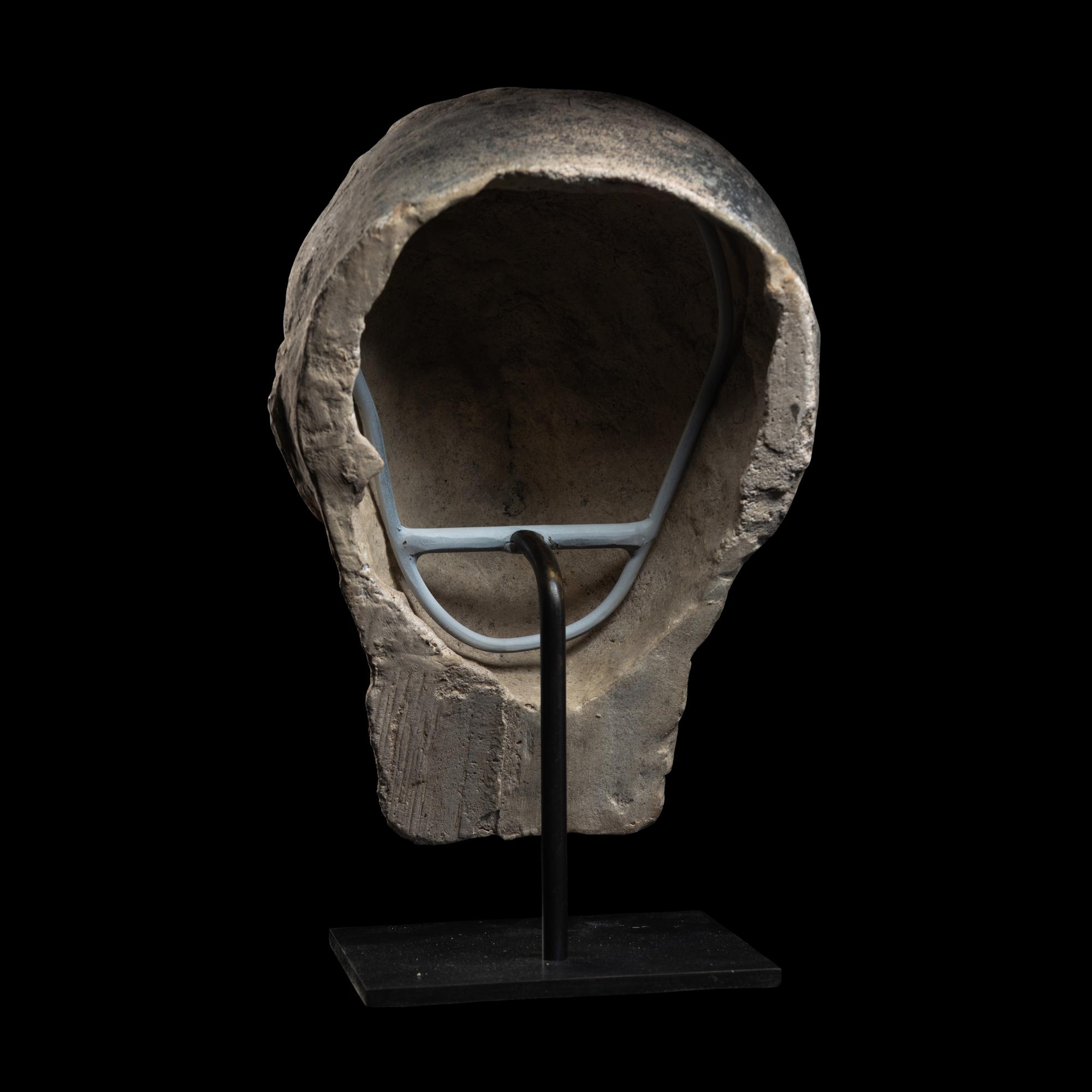 A Romano-Egyptian Painted Stucco Portrait Head of a Woman