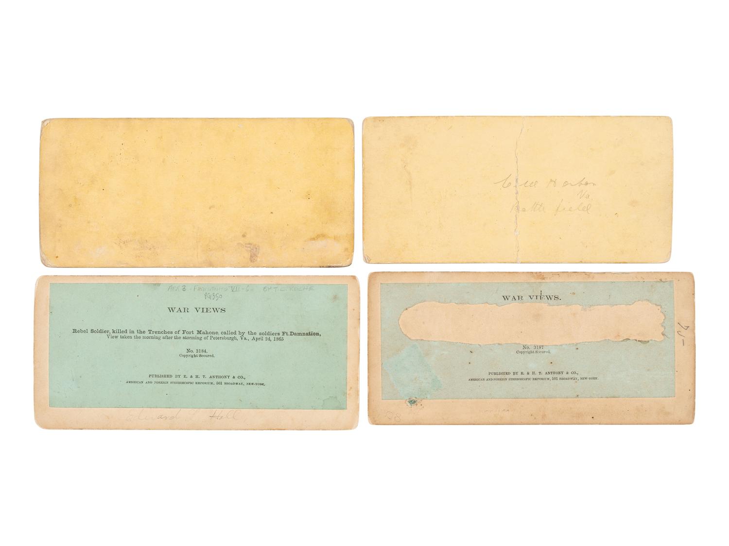 [CIVIL WAR]. 13 stereoviews featuring deceased soldiers, including at Petersburg, Fredericksburg, and Cold Harbor.