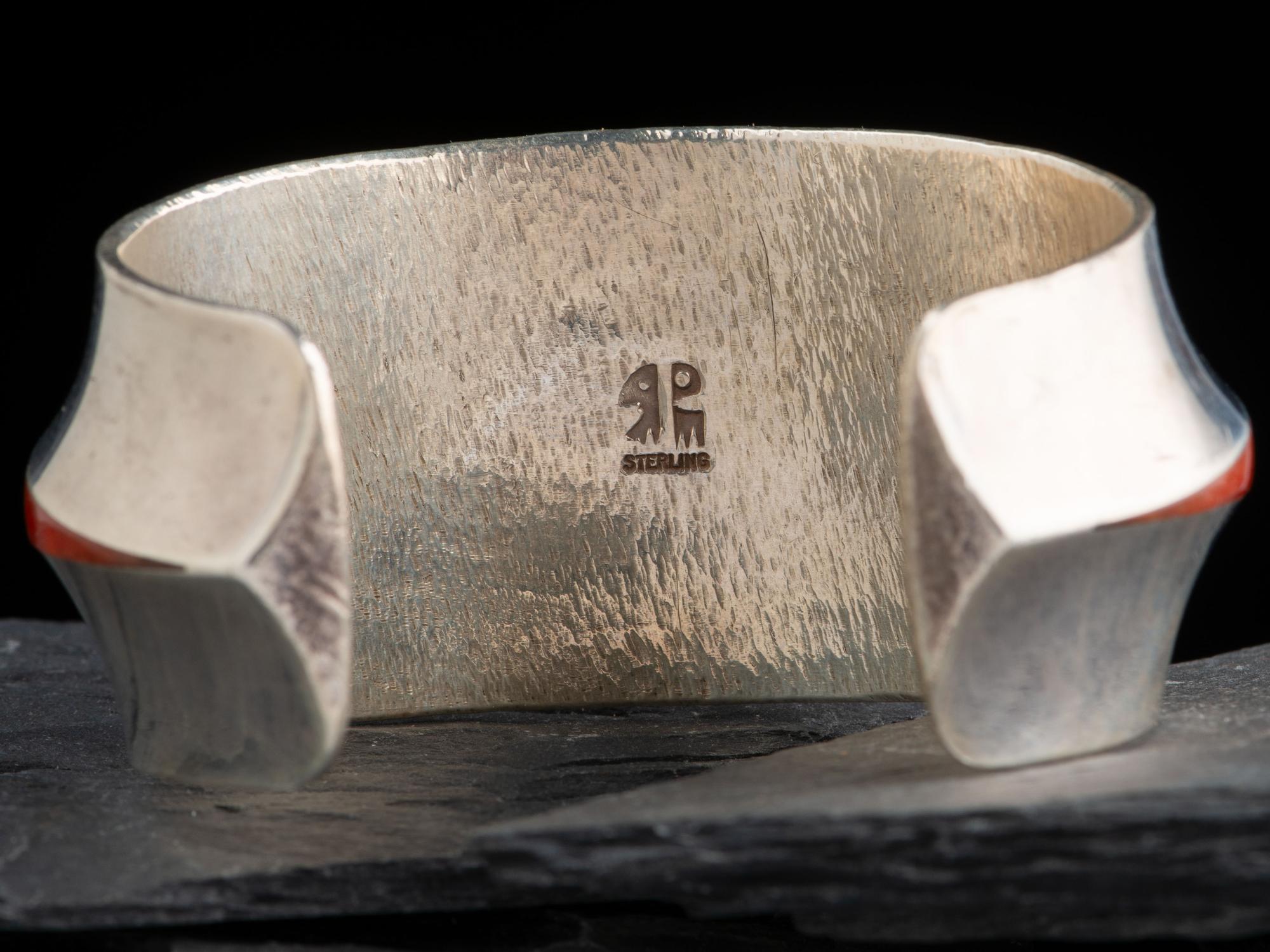 Sterling Silver and Inlay Cuff Bracelet