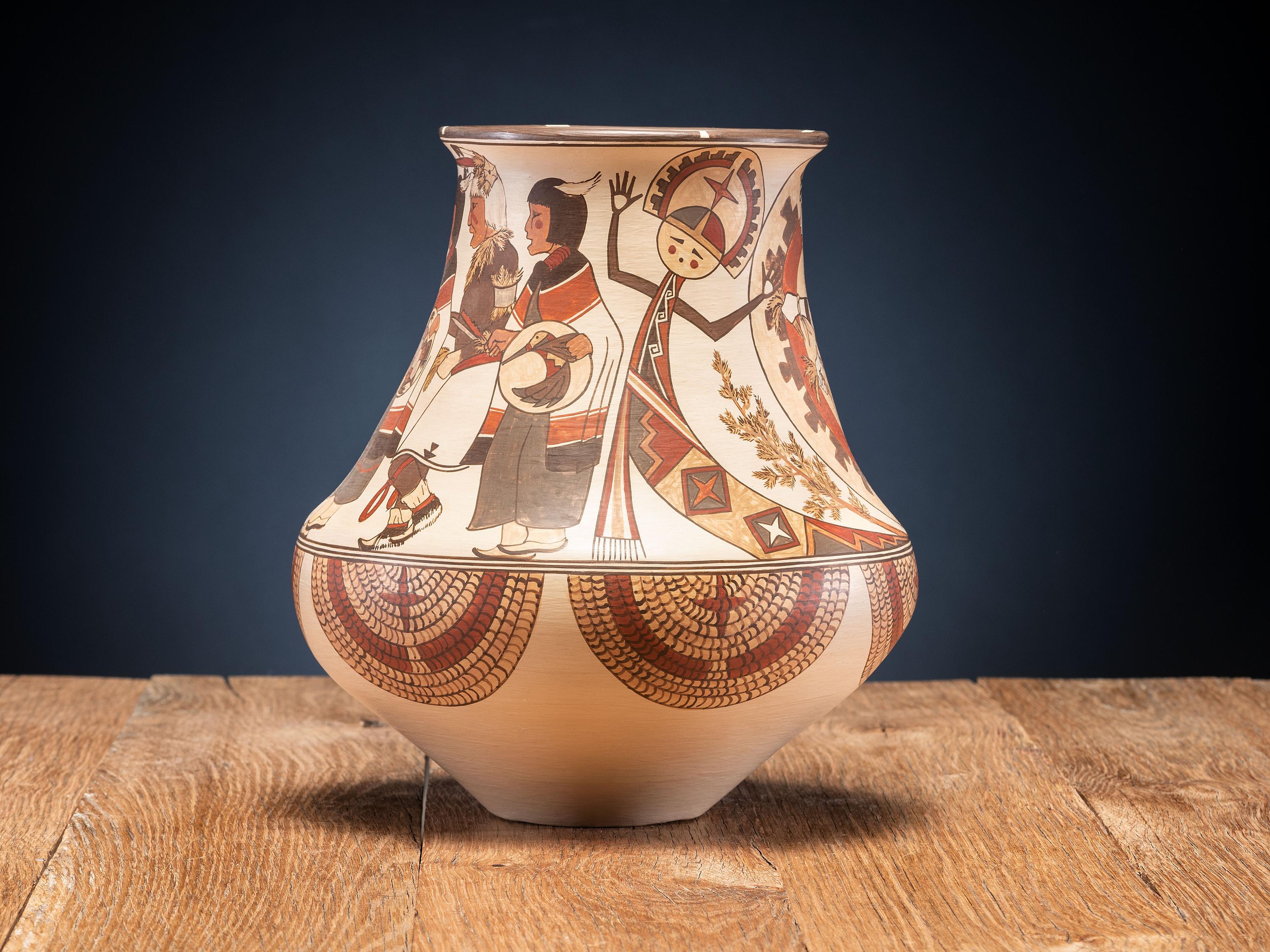 Polychrome Pottery Jar, Dancers