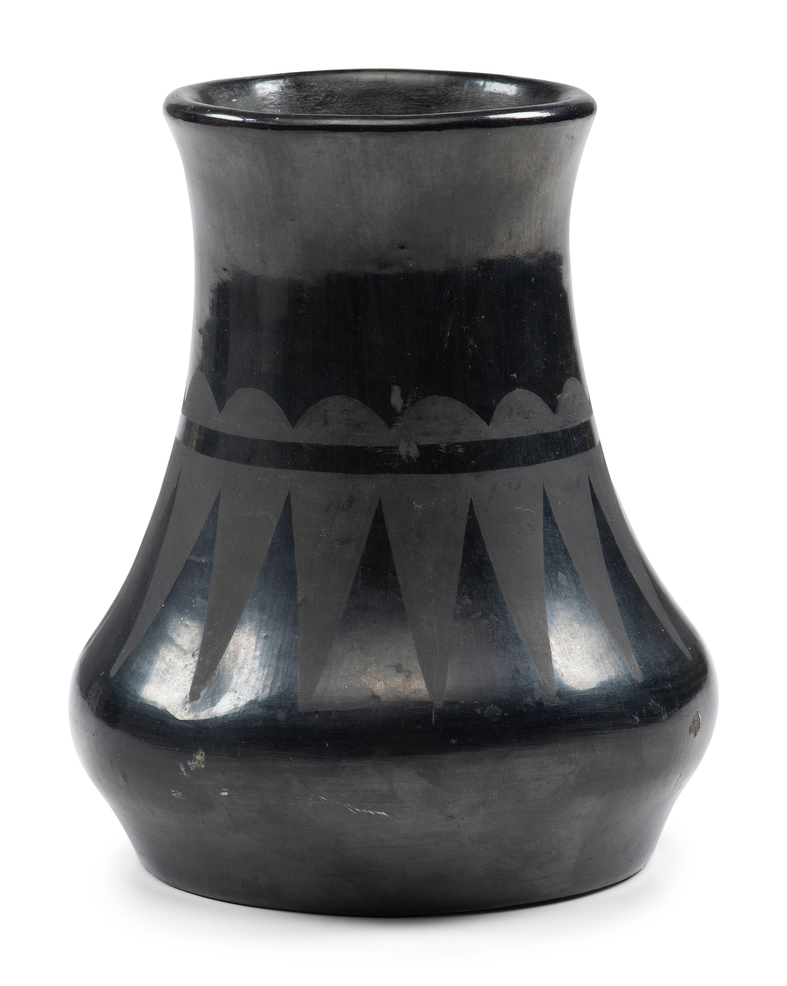 Blackware Pottery Vase, 1920-1925