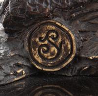 A Pair of Cast Metal Models of Moose
