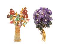 Pair of Floral Brooches by Iradj Moini