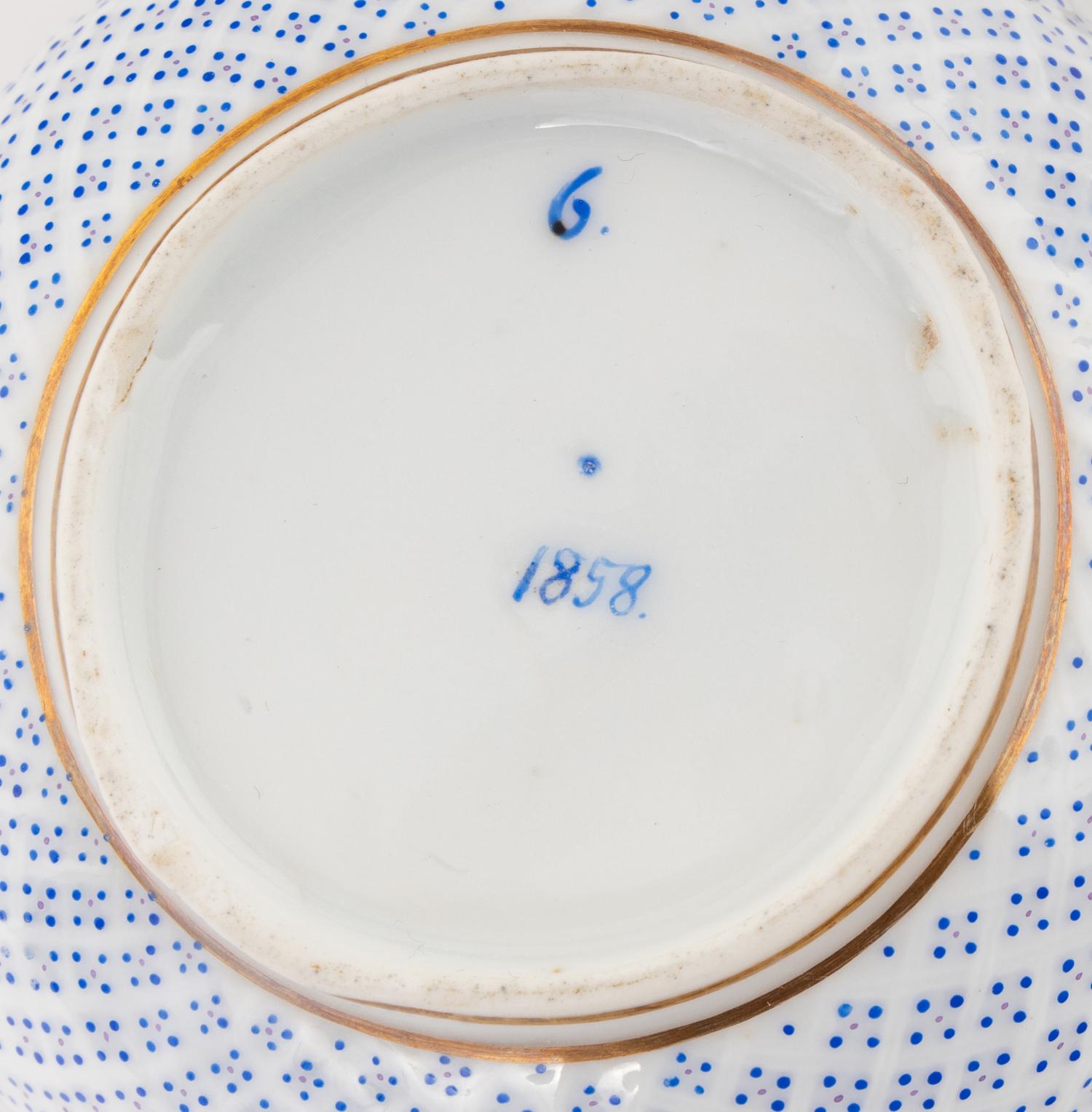 A Herend Porcelain Three-Piece Tea Service