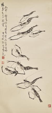Five Chinese Hanging Scroll Paintings and Four Calligraphy Dedicated to Huang Beishou (1913-2000) — 黃北壽舊藏書畫一組九件