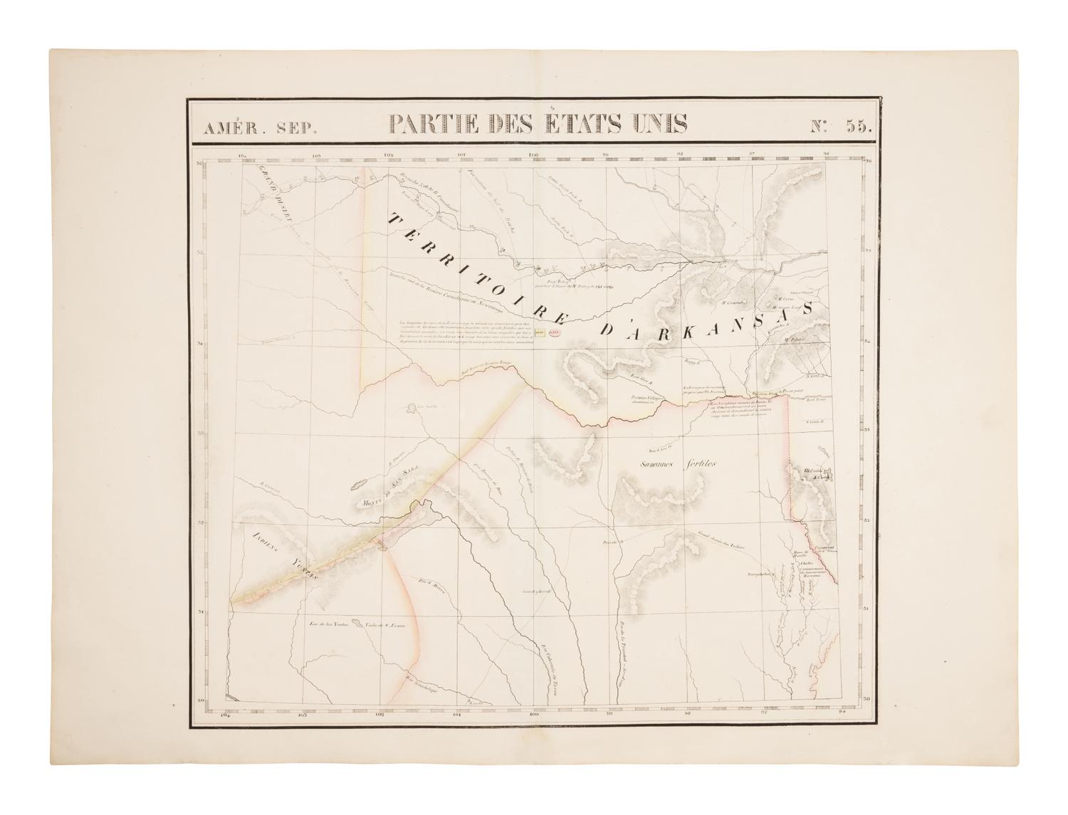 VANDERMAELEN, Philippe Marie Guillaume (1795-1869). 5 large-scale colonial maps of Texas. [Brussels]: H. Ode, April & June, 1825.
