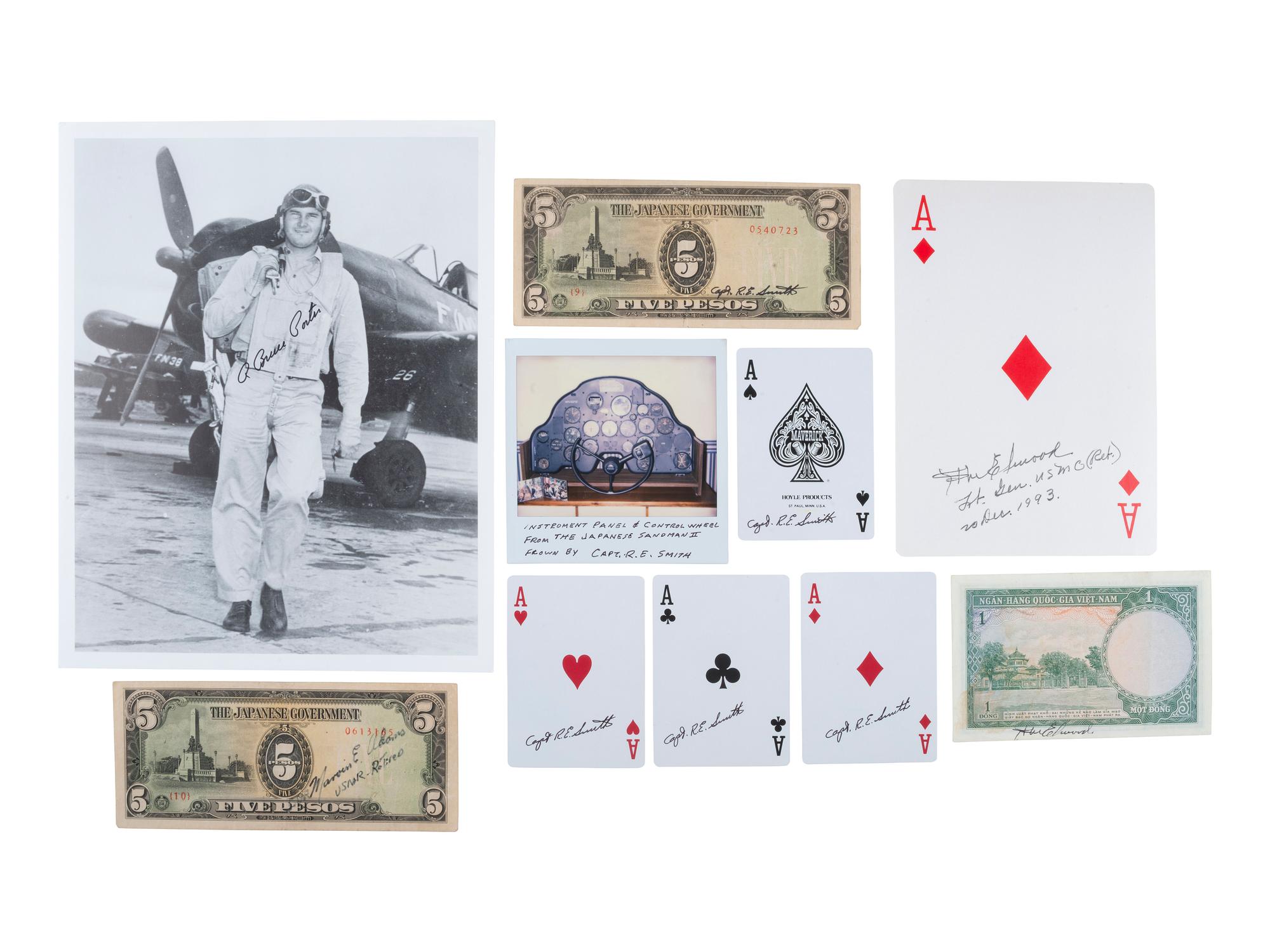 [WWII]. Large group of signatures of American aces and aviators.