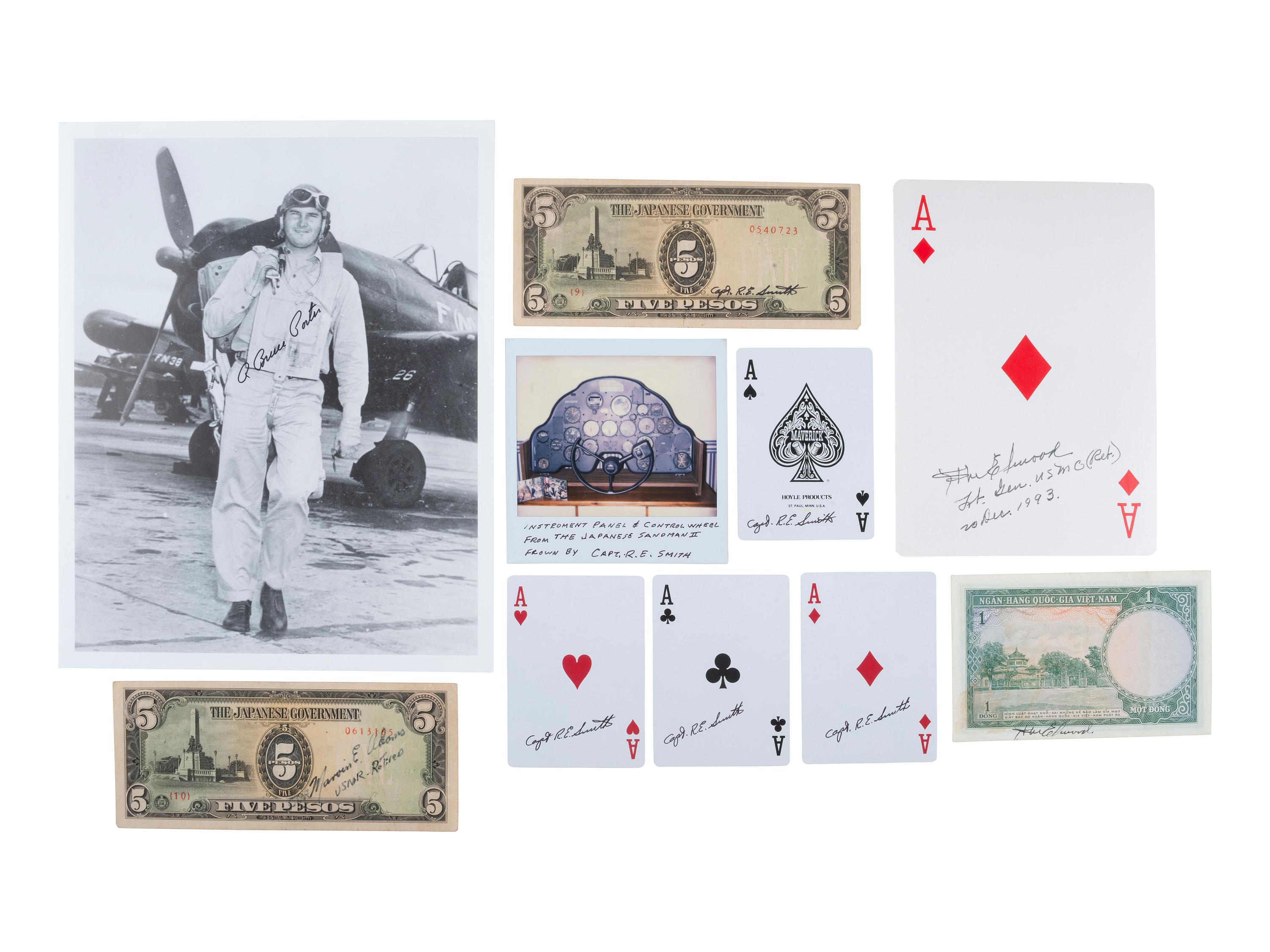 [WWII]. Large group of signatures of American aces and aviators.