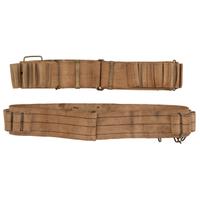 Two Woven Mills Style Cartridge Belts: 1890s C Closure Double Row and Shotgun Belt with Game Hangers