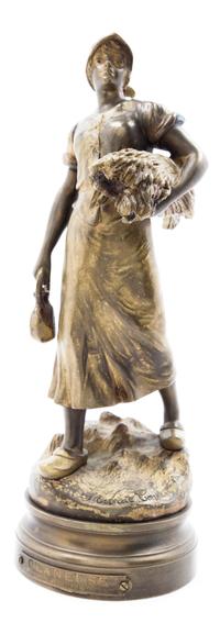 A French Gilt Bronze Figure Height 12 inches. — MAURICE CONSTANT (1875-1919)